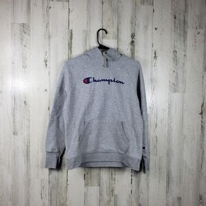 Champion gray blue hoodie gender neutral size small